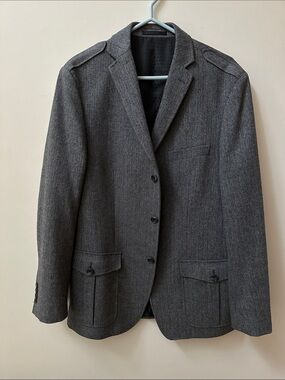 Men's Gray Sport Coat Blazer - Classic Tailored Style